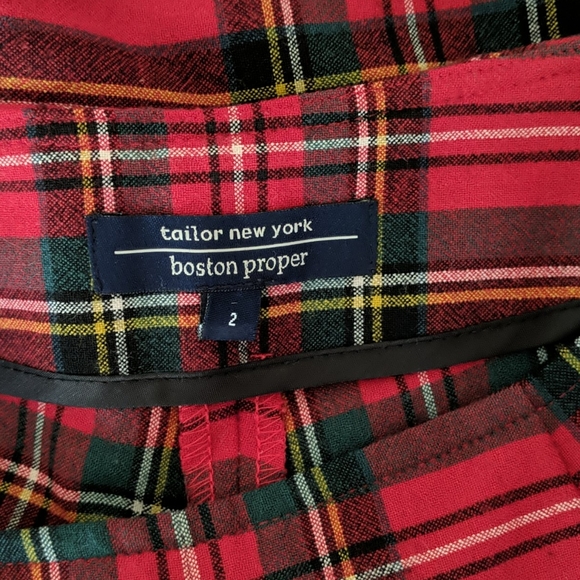 Boston Proper plaid ankle pant - Picture 4 of 6